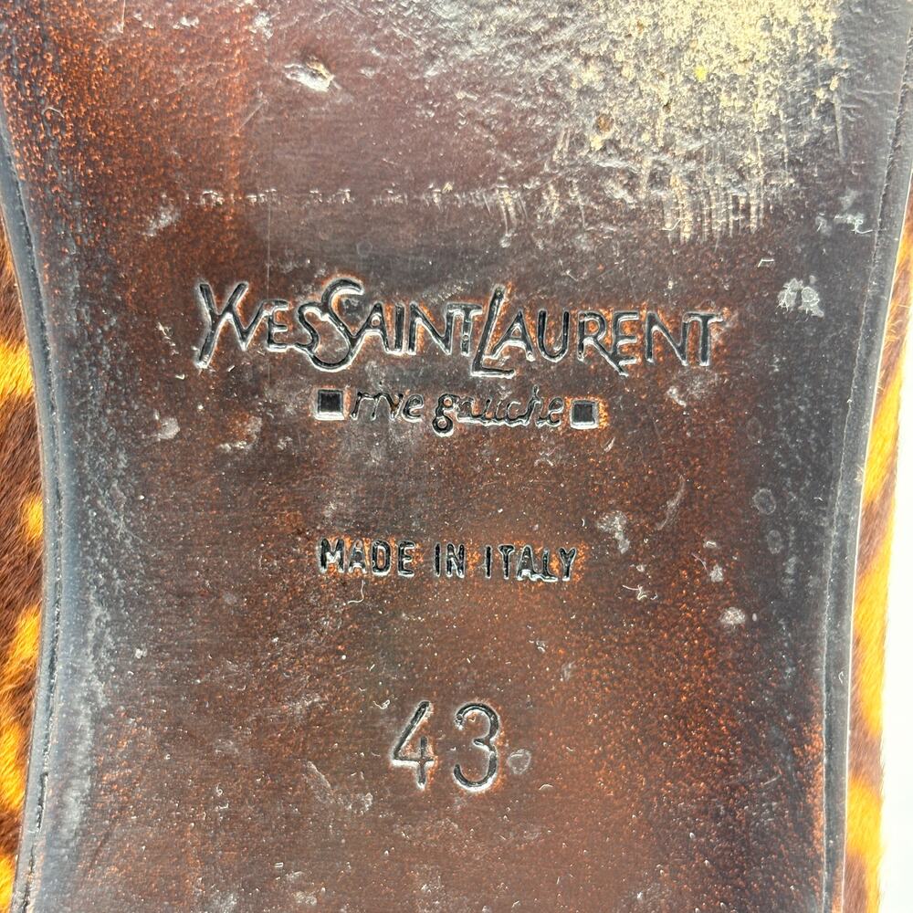YVES SAINT LAURENT Smoky Loafers Leopard Calf Hair Sz 43/US 10 $895 - Picture 10 of 12